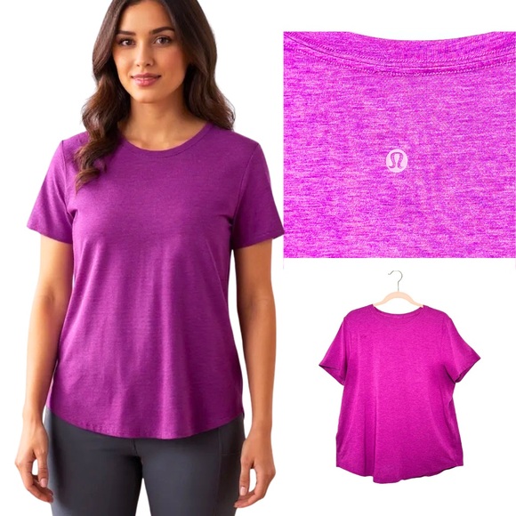 Lululemon Women’s Love Tee Crew T-Shirt Purple Sz 12 (Estimated) - Picture 1 of 7